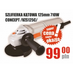 SZLIFIERKA KĄTOWA 125mm 710W  CONCEPT /VZS125C/